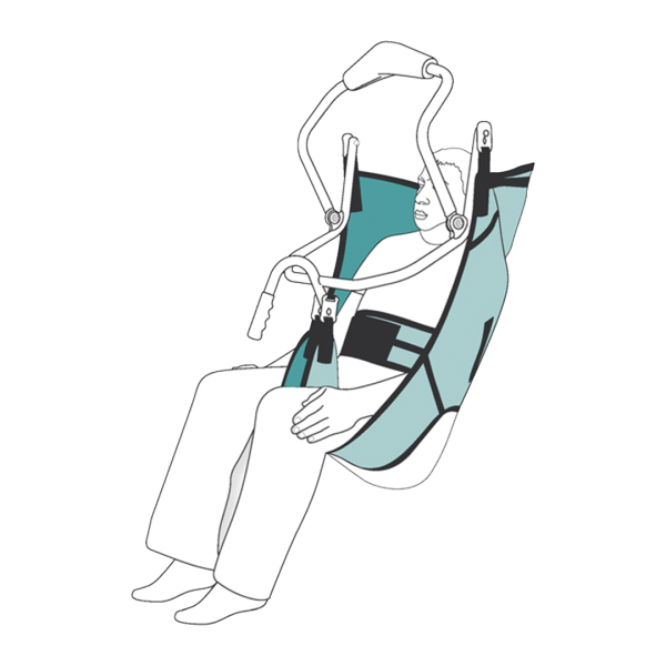 Sling for hoist - Pivot toileting, Allegro Concepts Medium Pivot Care EQ7387